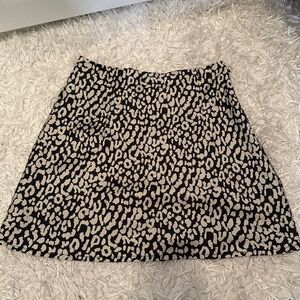 Leopard double lined Print Women's Silk Skirt